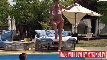 Watch Mugur Fucking The Gorgeous Big Boobs German Milf Lana Vegas Outdoor At The Pool
