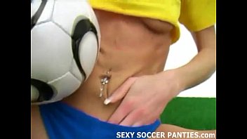 Sporty Ecuadorian Soccer Babe Stripping