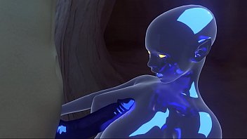 Blue Alien Slime Girl Fucks Human In Cave