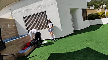 Young Schoolboys Have Sex On The School Terrace And Are Caught On A Security Camera