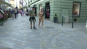 Crazy Blonde Chick Susanne Naked On Public Streets