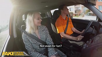 Fake Driving Blonde Marilyn Sugar In Black Stockings Sex In Car