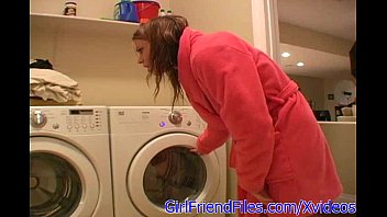 Amateur Teen Masturbates On Washing Machine