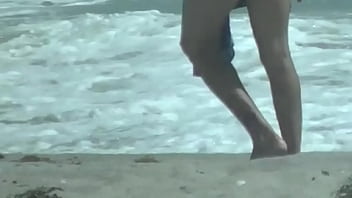 My Wife Plays With Black Cock And Gets Her Pussy Eaten At The Nude Beach