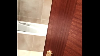 Pervert Films Blonde Girl During Orgasm In Hotel Shower