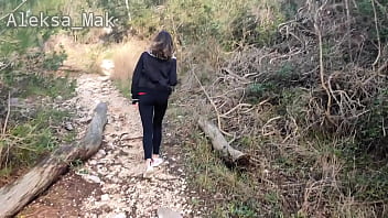 WOW Petite Schoolgirl Walk In The Woods Ends With Friend Cumshot