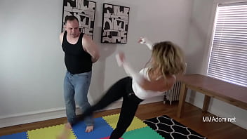 Eastern European Blonde Sheena Beats Up Fat American