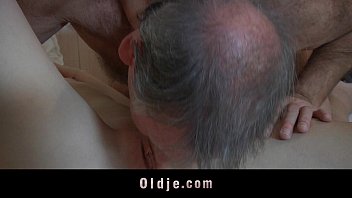 Old Pervert Man Fucked By A Horny Young Maid