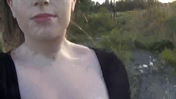 College Girl Gives Public Blowjob And Fucks Outdoors For Big Facial With Cumwalk