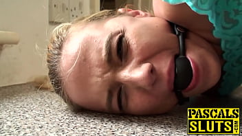 Hot Fuck With Tied Up Bitch That Has Gag Ball In Her Mouth